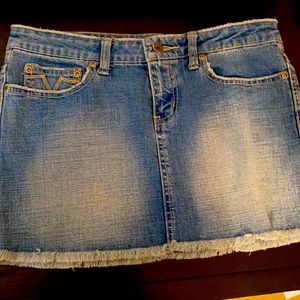 Jean mini skirt